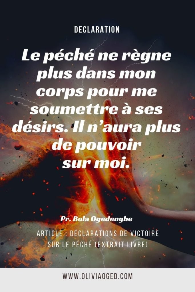 Déclarations de victoire sur le péché (extrait livre)