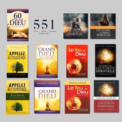 Les onze ouvrages du pack complet de Bola Olivia Ogedengbe, dont le dévotionnel 60 jours avec Dieu